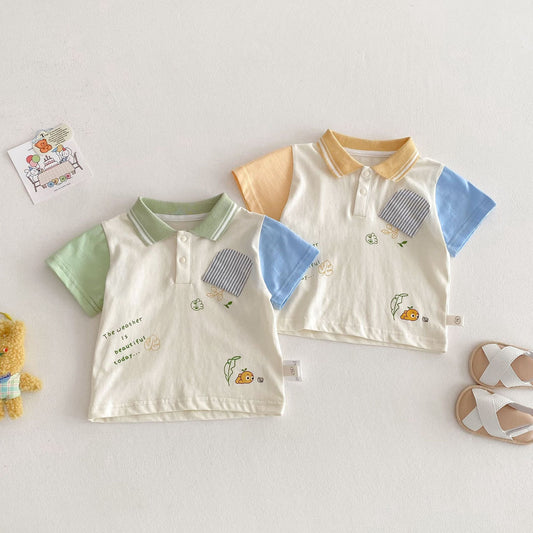 【BABY&KID】夏新作  カラーバリPOLOTシャツSK061809