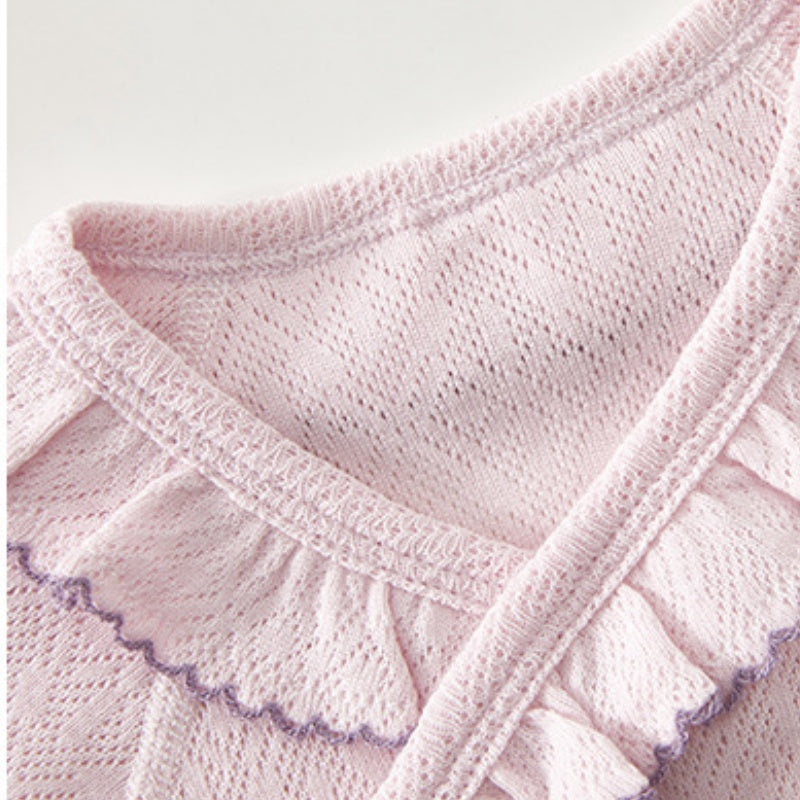 【BABY】蝶結びフリルロンパースSK104407