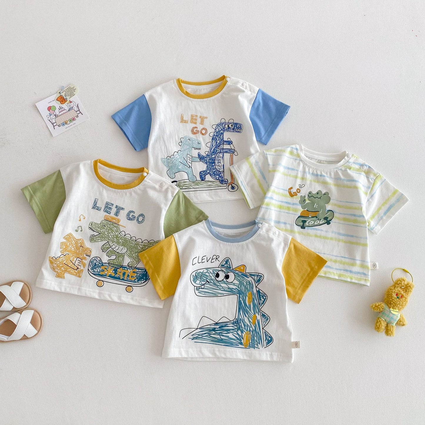 【BABY&KID】夏新作  ダイナソー柄TシャツSK061810