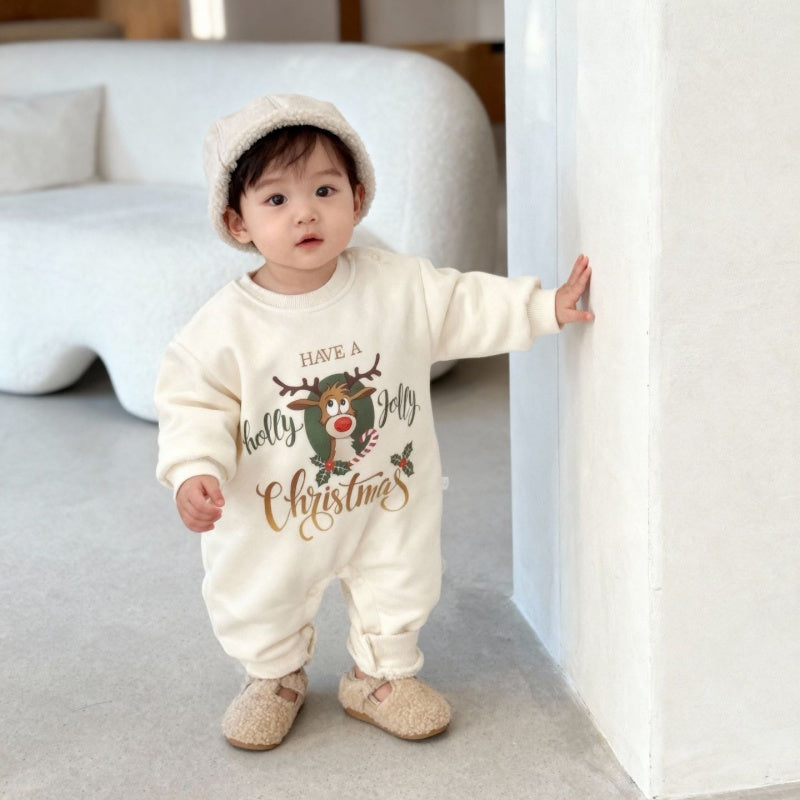 【BABY】クリスマス鹿カバーオールSK103201