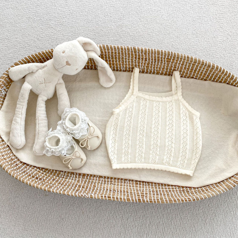 【BABY】夏新作 刺繍、無地ニットベスト、スカートSK071922