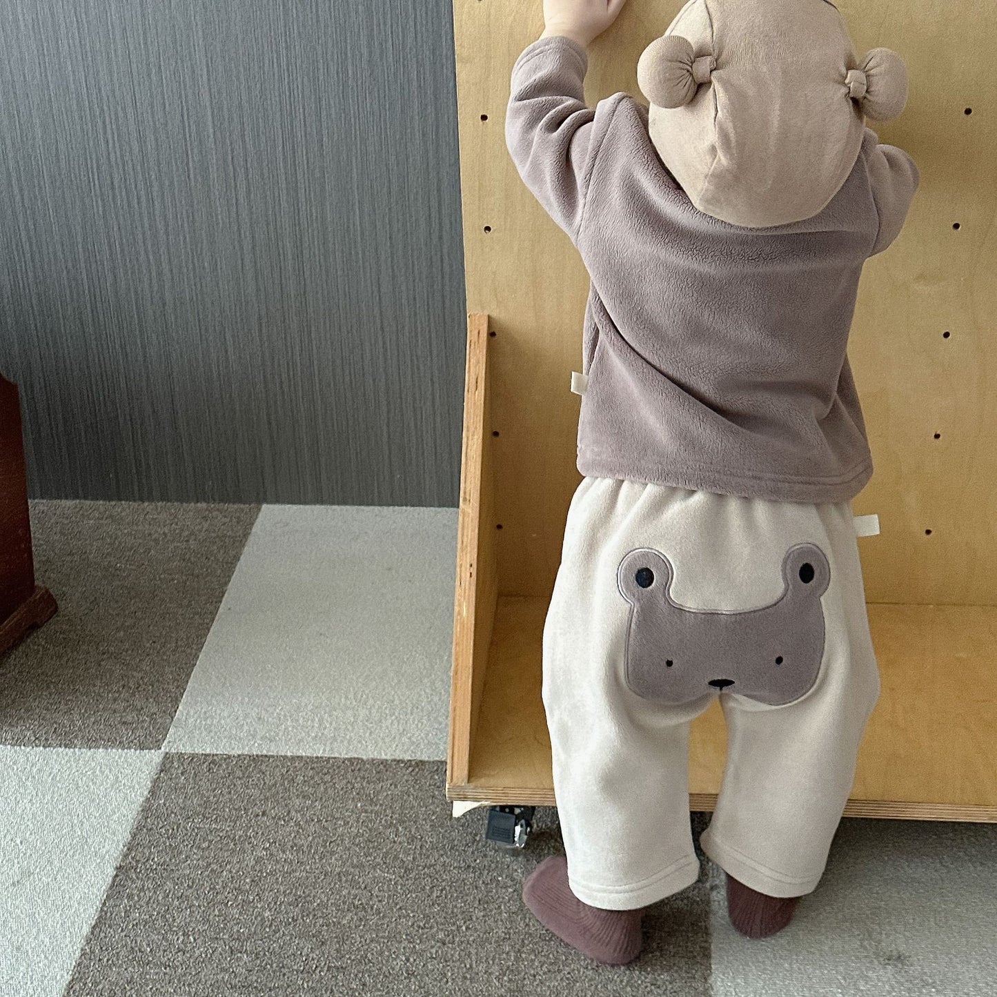 【BABY&KID】カジュアルクマロゴオシャレトレーナーSK11535
