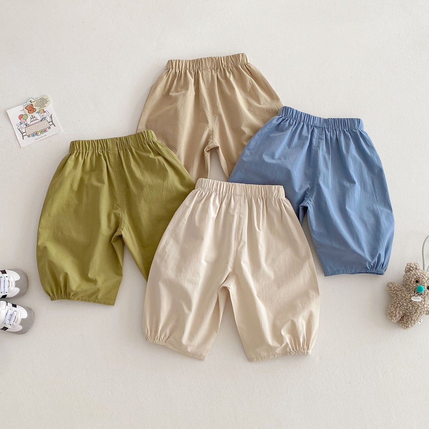 【BABY&KID】夏新作 ベーシック無地パンツSK081301