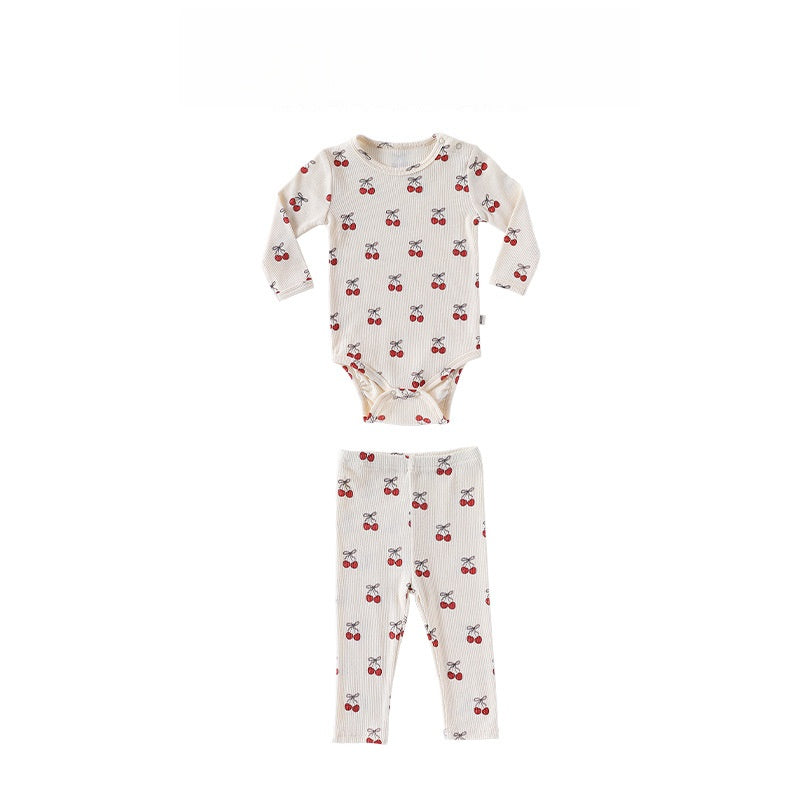 【BABY】北欧風気球、さくらんぼロンパース、レギンスSK101321