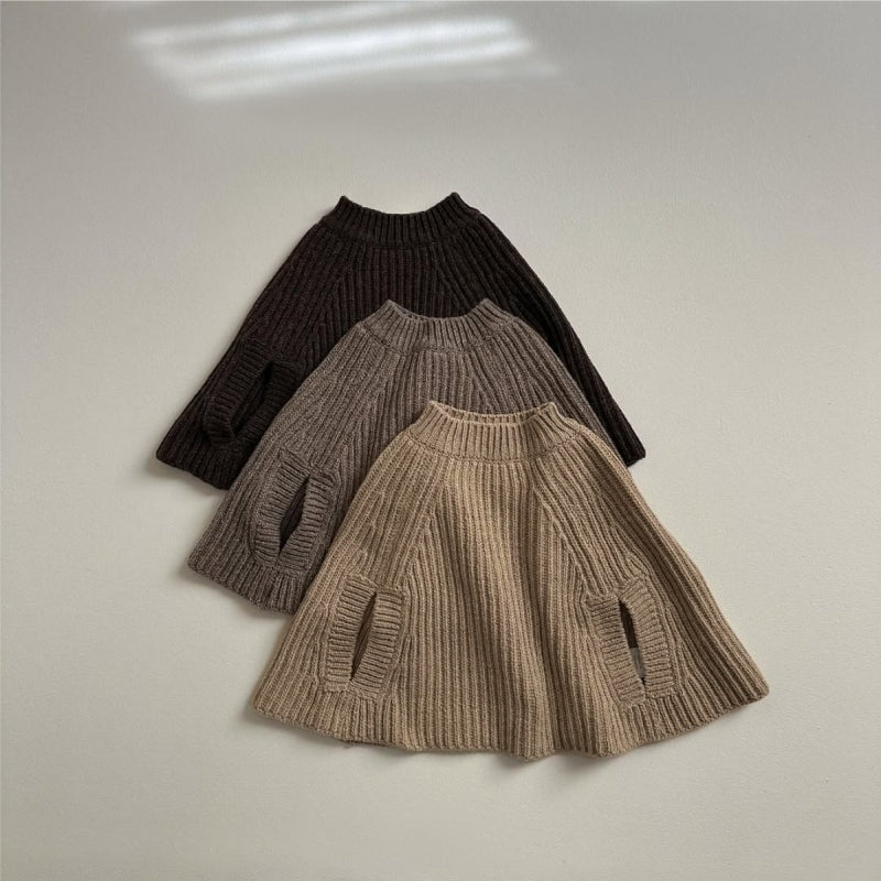 【BABY】あったかニットポンチョSK102225