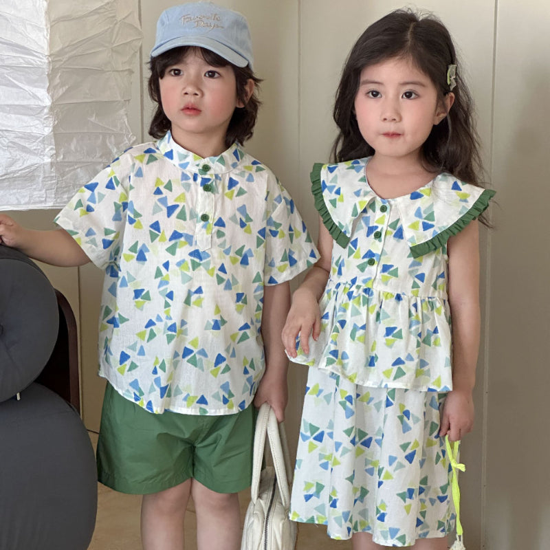 【BABY&KID】夏新作 ドーパミンセットアップ、ワンピースSK063023