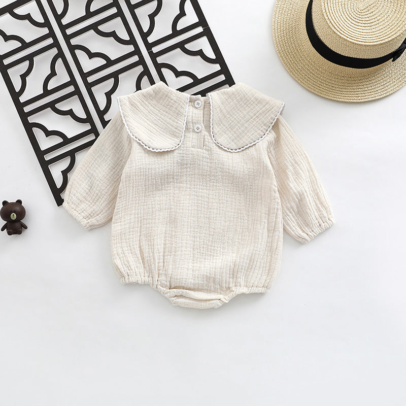 【BABY】リス刺繍ロンパースSK010307