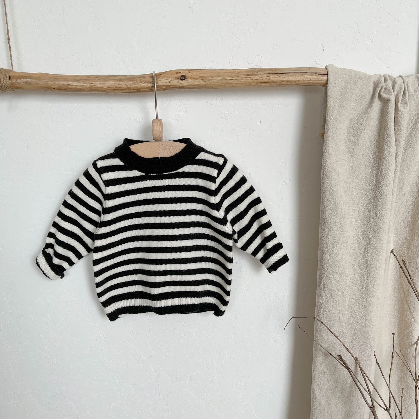 【BABY&KID】ボーダー柄長袖TシャツORサロペットSK022201