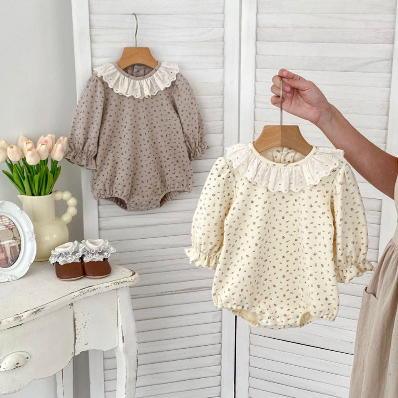 【BABY】総柄小花柄レースロンパースワンピースSKO70721