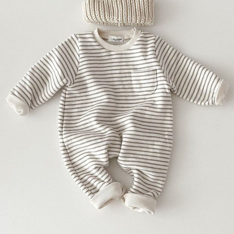 【BABY】ボーダー柄オールインワンSK020912