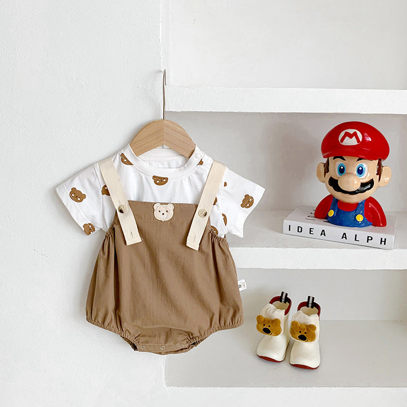 【BABY】夏新作 くまロンパース&くまTシャツSK091816