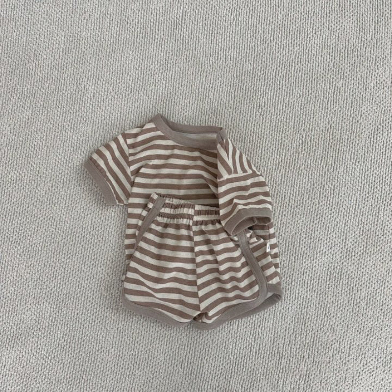 【BABY&KID】夏新作 ボーダー、ドットセットアップSK091215