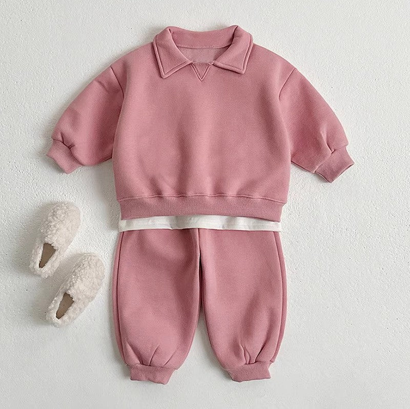 【BABY&KID】韓国風無地セットアップSK030315
