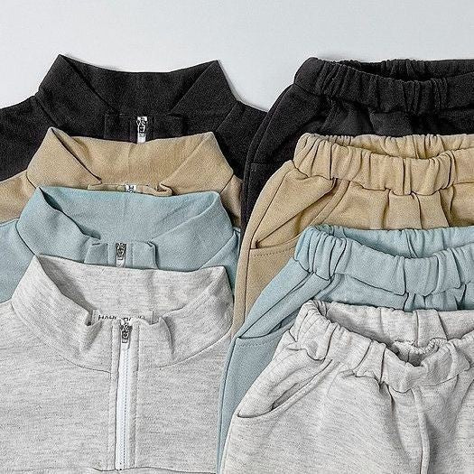 【BABY&KID】ハイネック暖かいオシャレセットアップSK030314