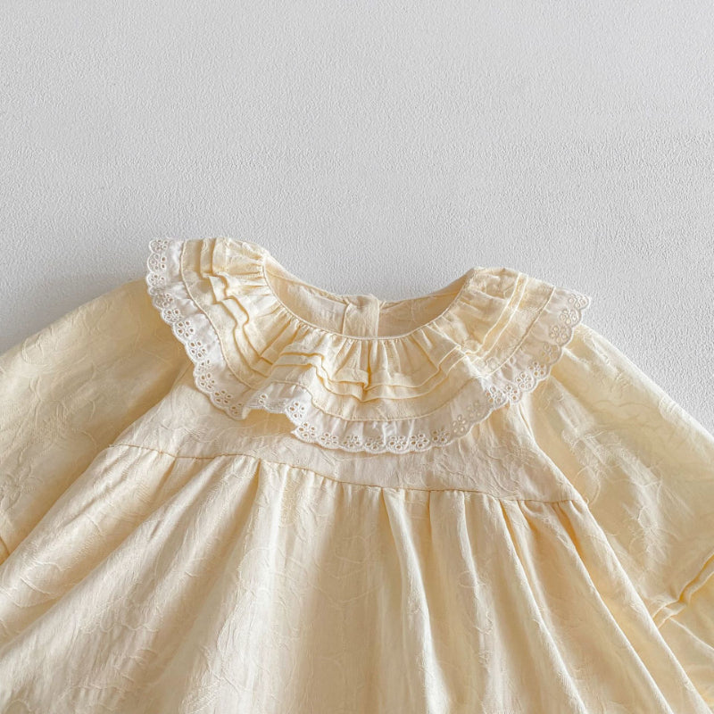 【BABY】クルーネックレースロンパースドレスSK100711