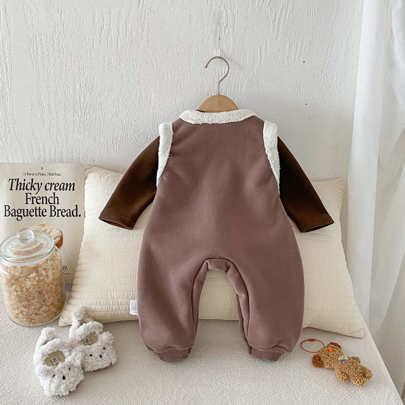 【BABY】冬新作 ロゴ刺繍オールインワンSK102109