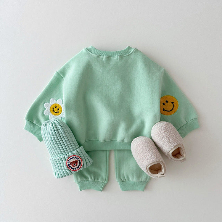 【BABY&KID】可愛い笑顔花柄セットアップSK030301