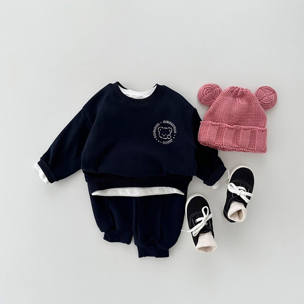 【BABY&KID】カートゥーンクマ可愛いセットアップSK023104