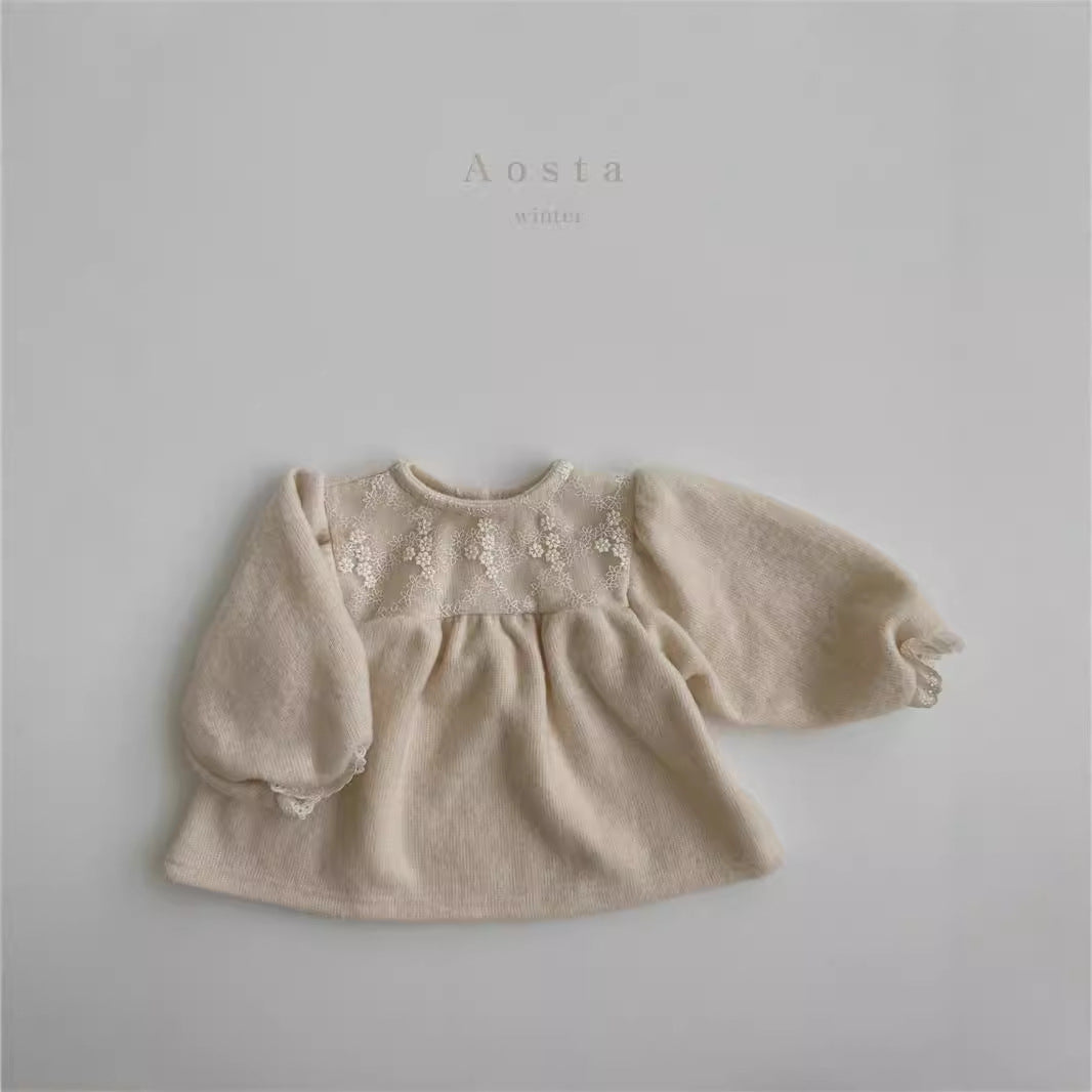 【BABY&KID】レース襟暖かいシャツSK030511