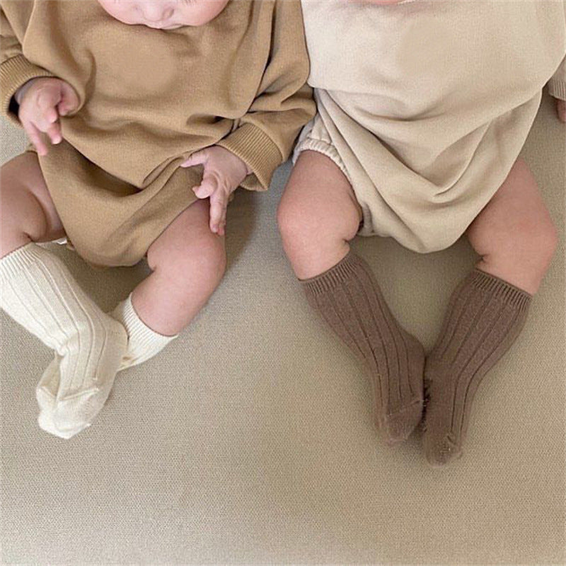 【BABY】無地長袖ロンパースSK030510