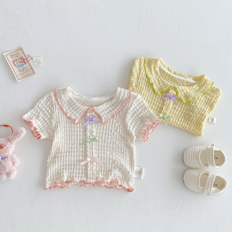 【BABY&KID】夏新作 やわらかコットン素材のベビーブラウスSKO71205