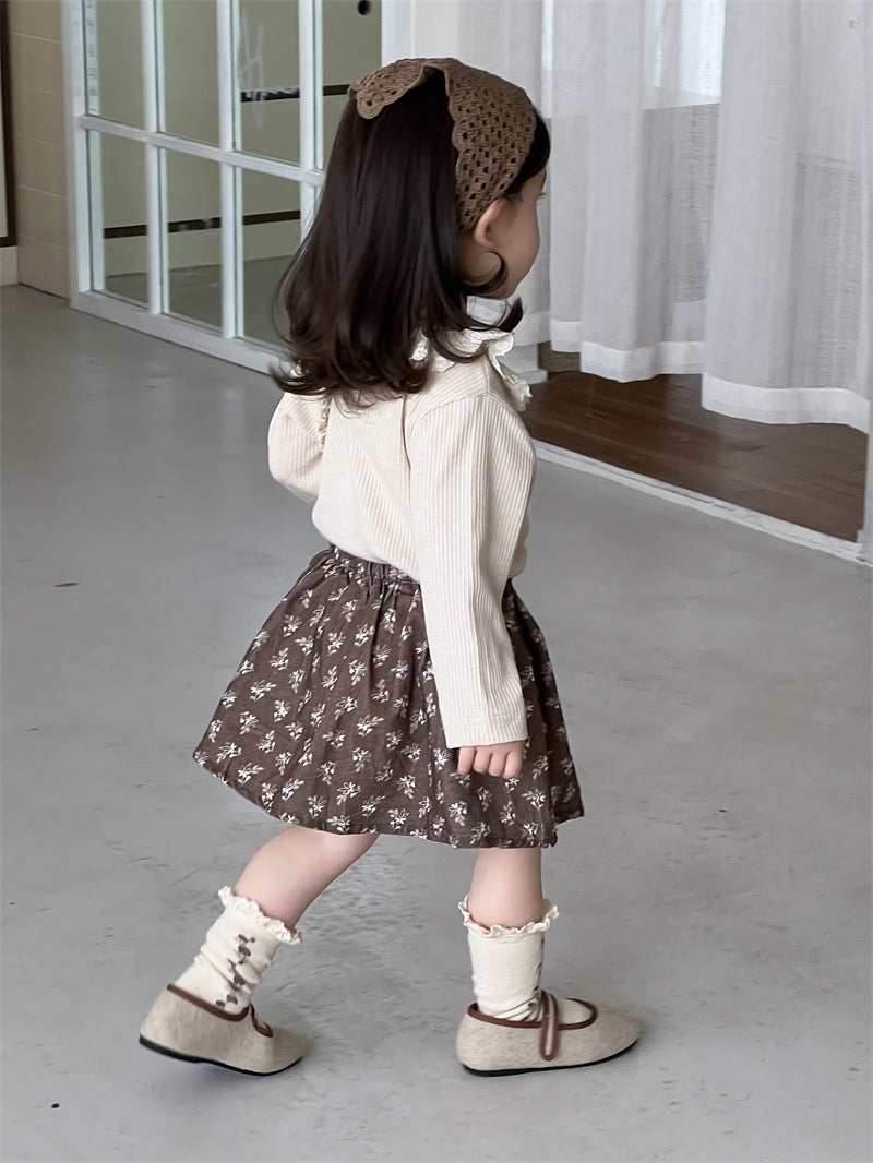 【BABY&KID】レース襟トップス、スカートSK021502