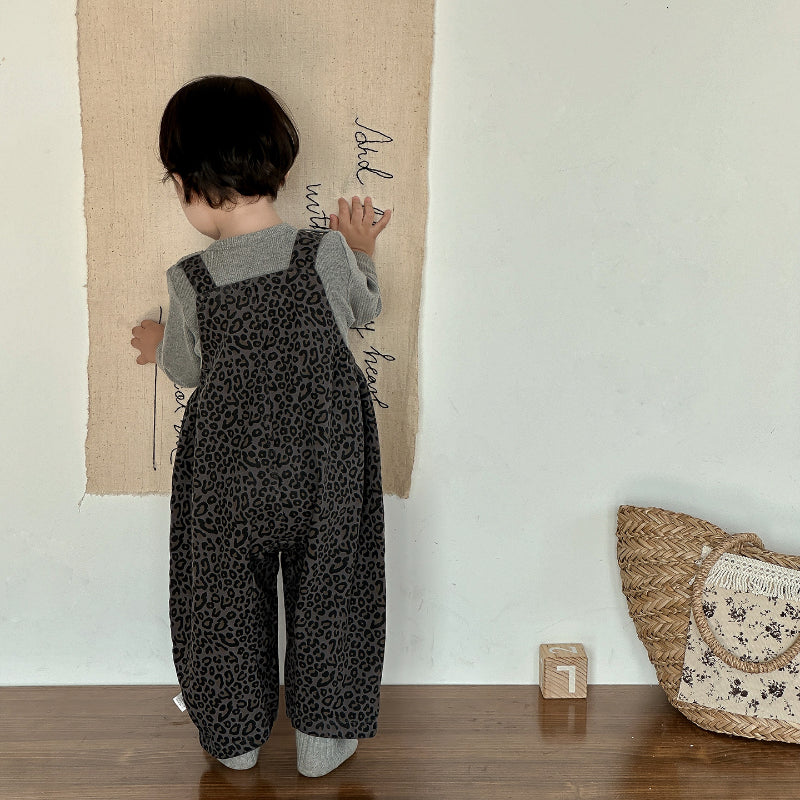 【BABY】レオパードサロペット&カットソーSK102214