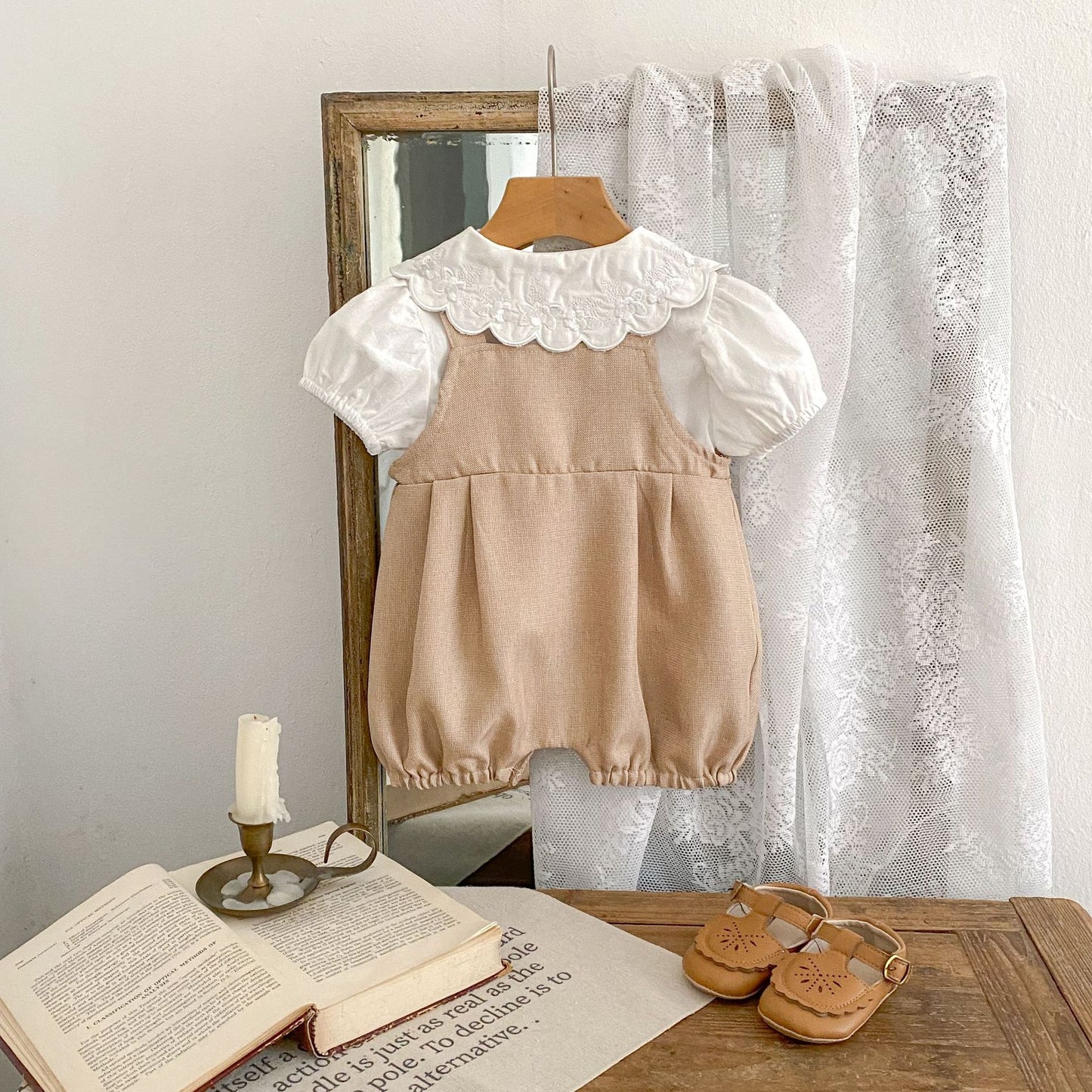 【BABY】夏新作 ウサギ耳刺繡可愛いサロペットSK061713