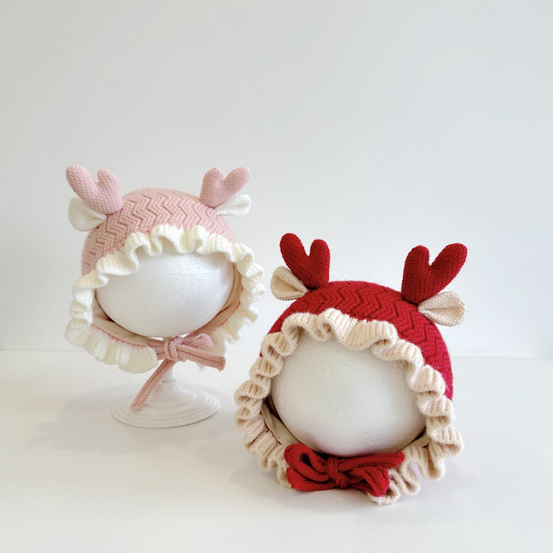 【HAT】波型トナカイ耳ニット帽子SK101610