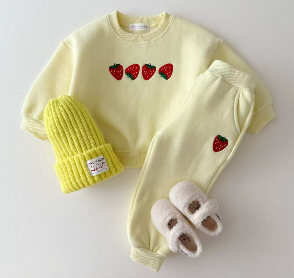 【BABY&KID】韓国風 イチゴセットアップSK030305