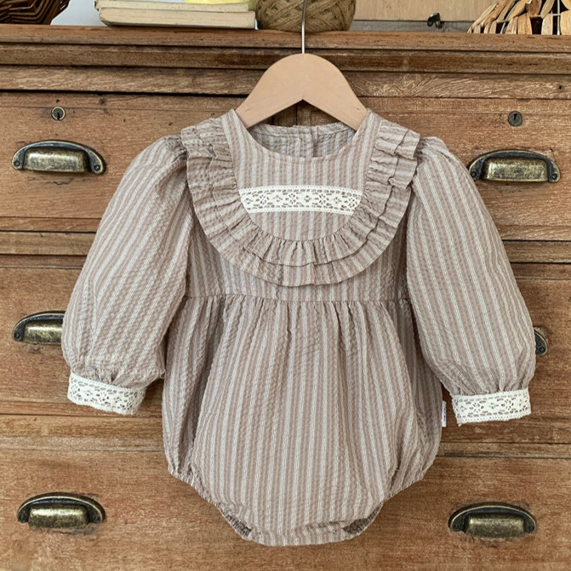 【BABY-予約限定】おしゃれストライプロンパースSK101209