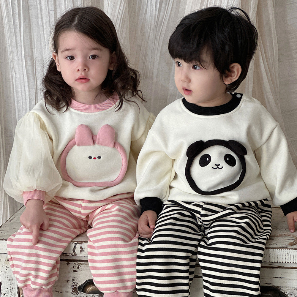 【BABY】ボーダー柄スウェットセットSK11555