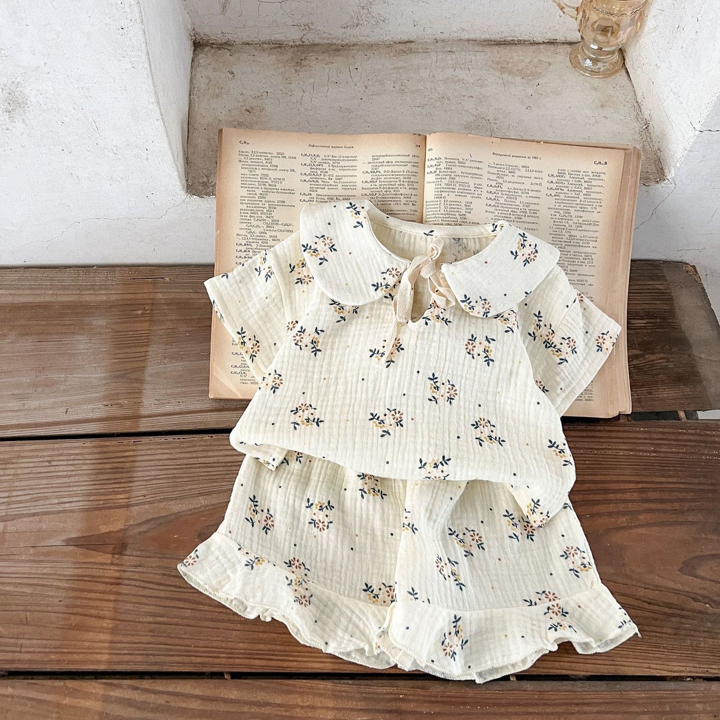 【BABY】コットン花柄半袖ロンパース、キャミロンパース、トップスセット、サロペットSK062112