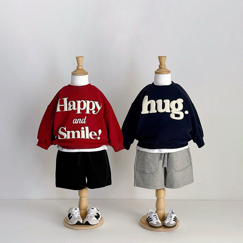 【BABY&KID】HUGロゴクルーネックスウェットSK101552