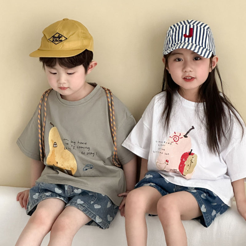 【BABY&KID】夏新作 フルーツ文字柄TシャツSK063030