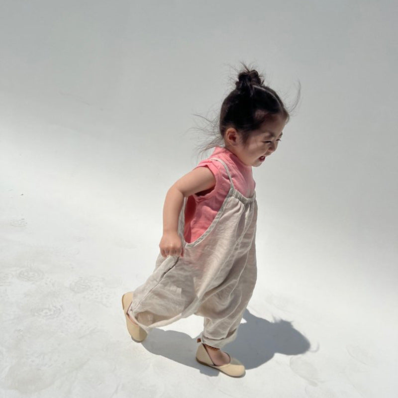 【オトク】【BABY&KID】夏新作 ドットキャミサロペット、TシャツSK090324