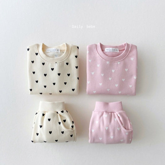 【BABY&KID】可愛いハートセットアップSK022403
