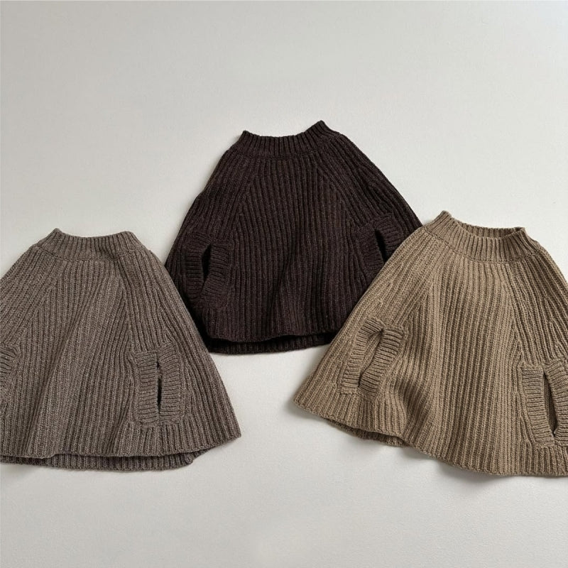 【BABY】あったかニットポンチョSK102225