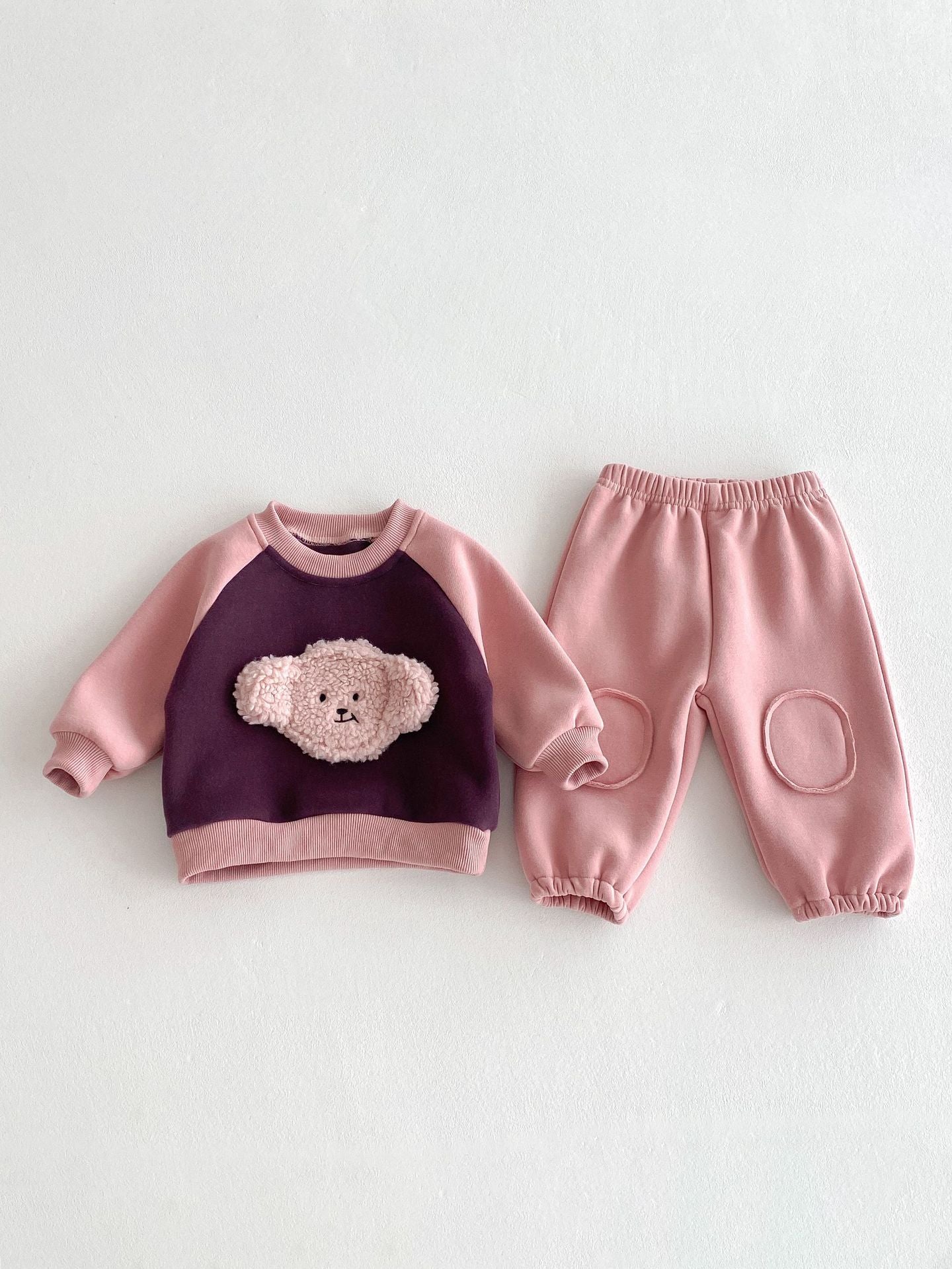 【BABY&KID】クマ柄カジュアルセットアップSK022402