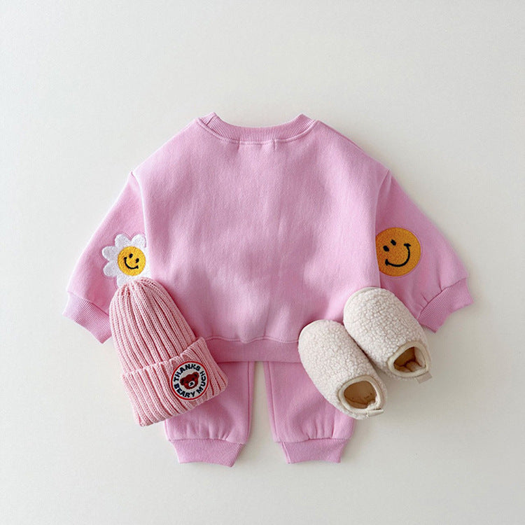 【BABY&KID】可愛い笑顔花柄セットアップSK030301