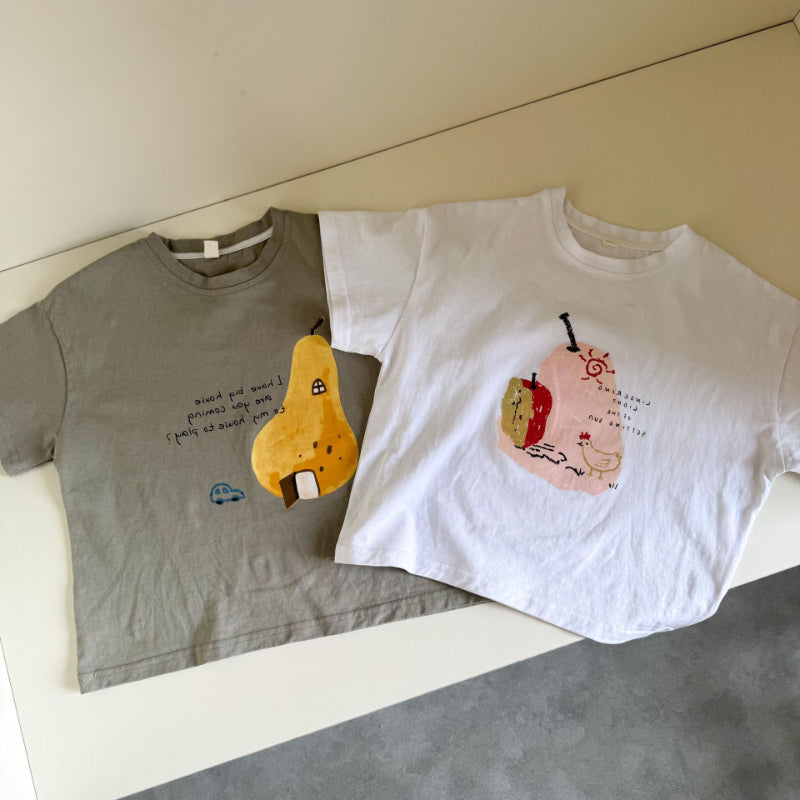 【BABY&KID】夏新作 フルーツ文字柄TシャツSK063030