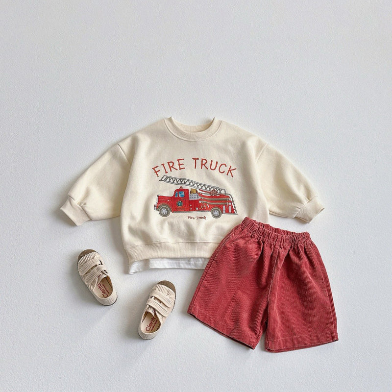 【BABY&KID】車プリントスウェットSK101551