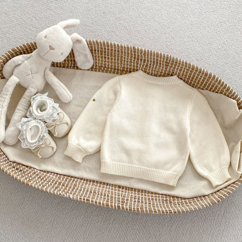 【BABY】花刺繍ニットカーディガンSK092827