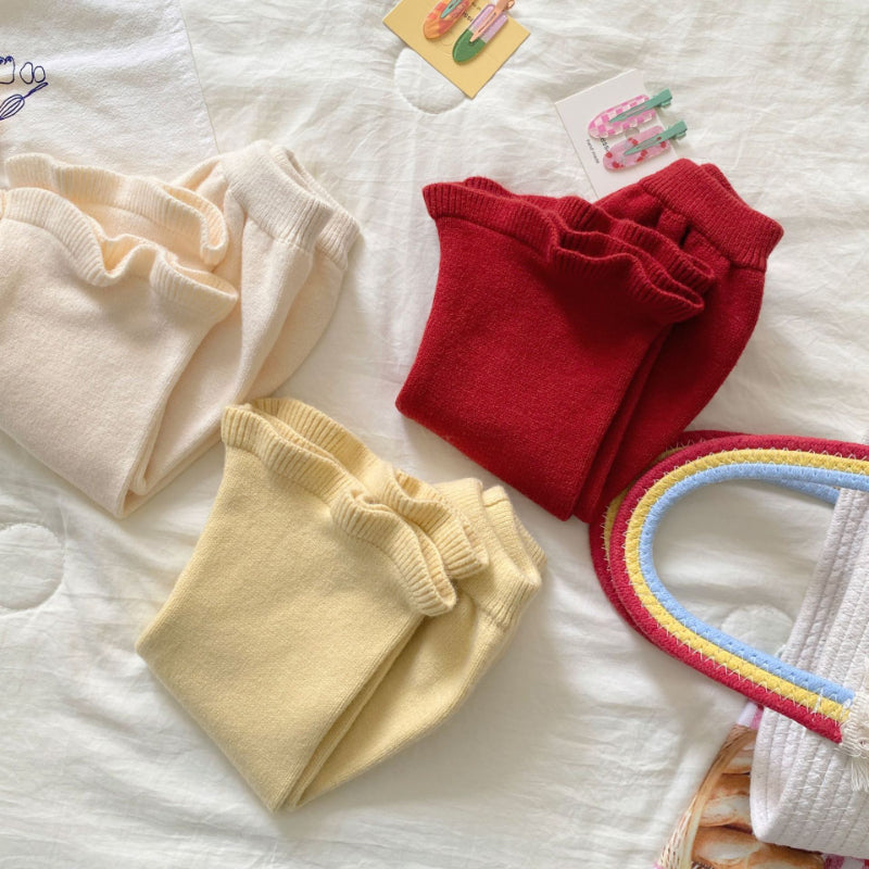 【BABY】ハートカーディガン&ニットパンツセットアップSK092907