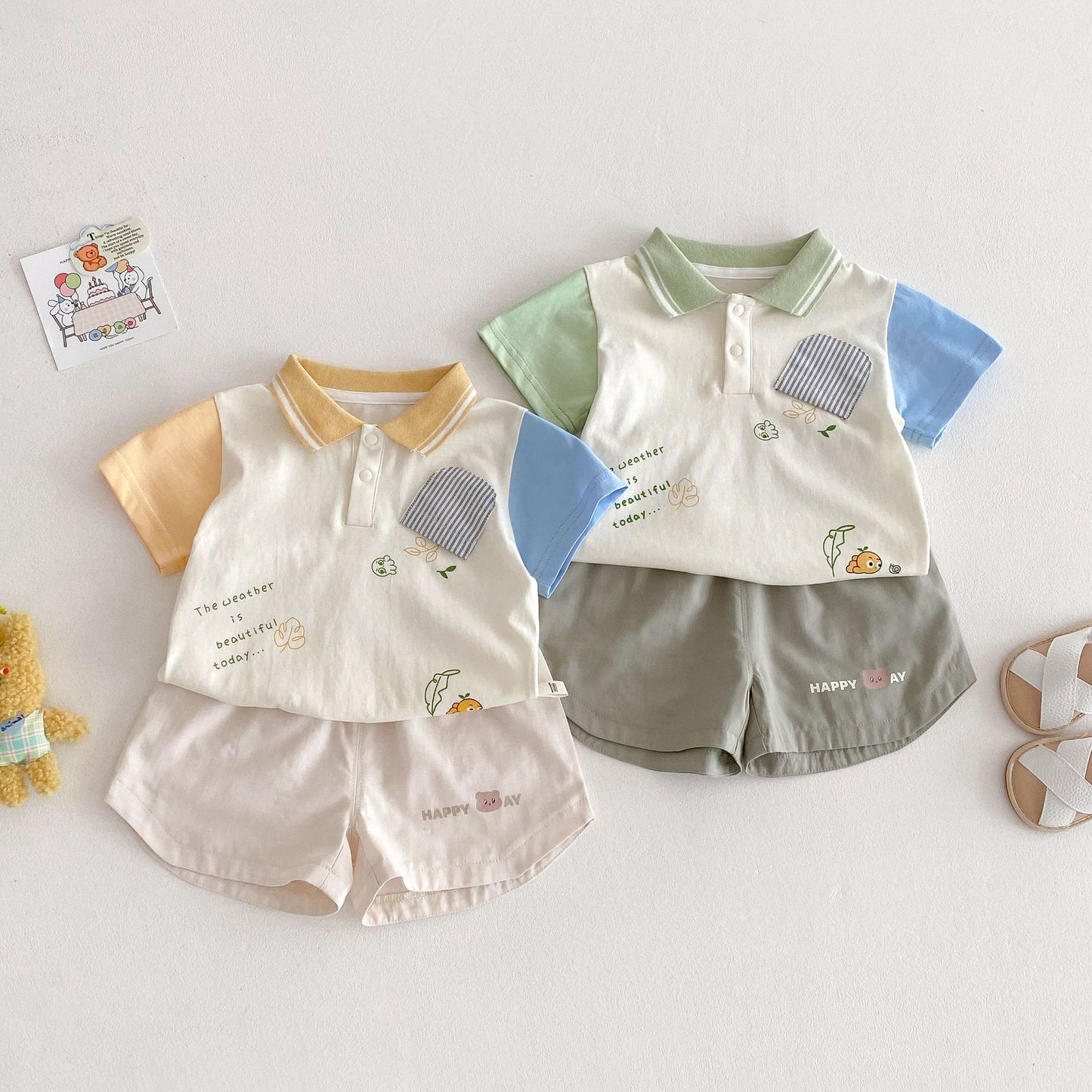 【BABY&KID】夏新作  カラーバリPOLOTシャツSK061809