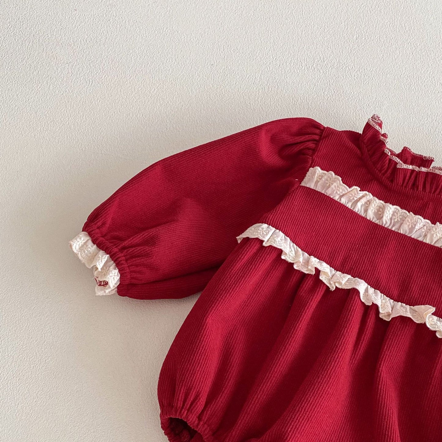 【BABY】コーデュロイレースロンパースSK100704