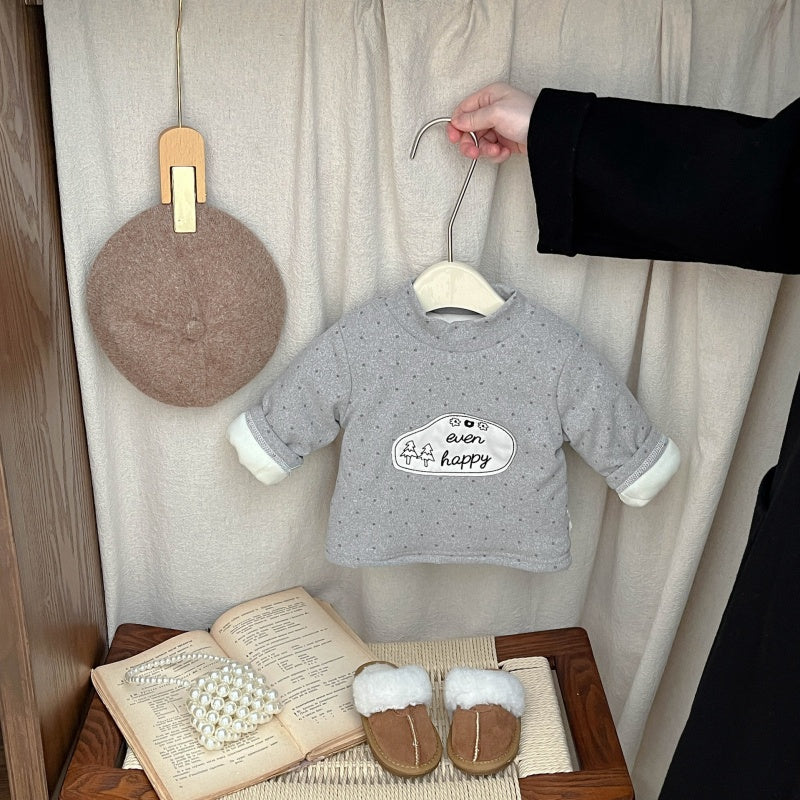 【BABY&KID】冬新作カートゥーン裏起毛トップスSK102634