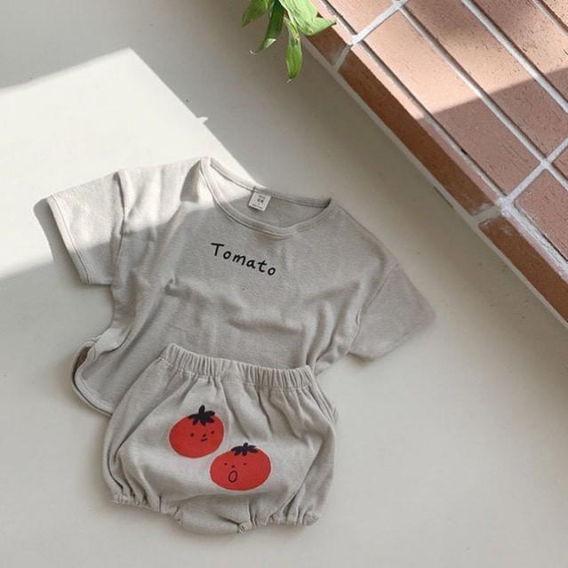 【BABY】夏新作 トマト柄セットアップSK082705