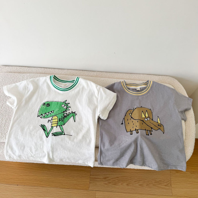 【BABY&KID】夏新作 カートゥーンコットンルーズTシャツSK063028