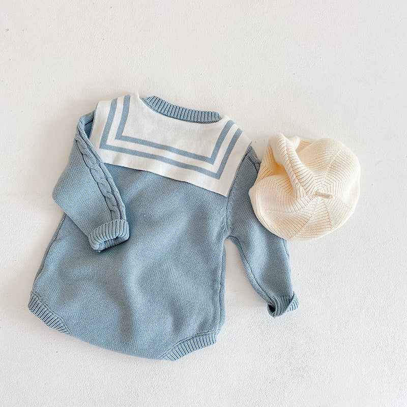 【BABY】セーラーニットロンパースSK031007